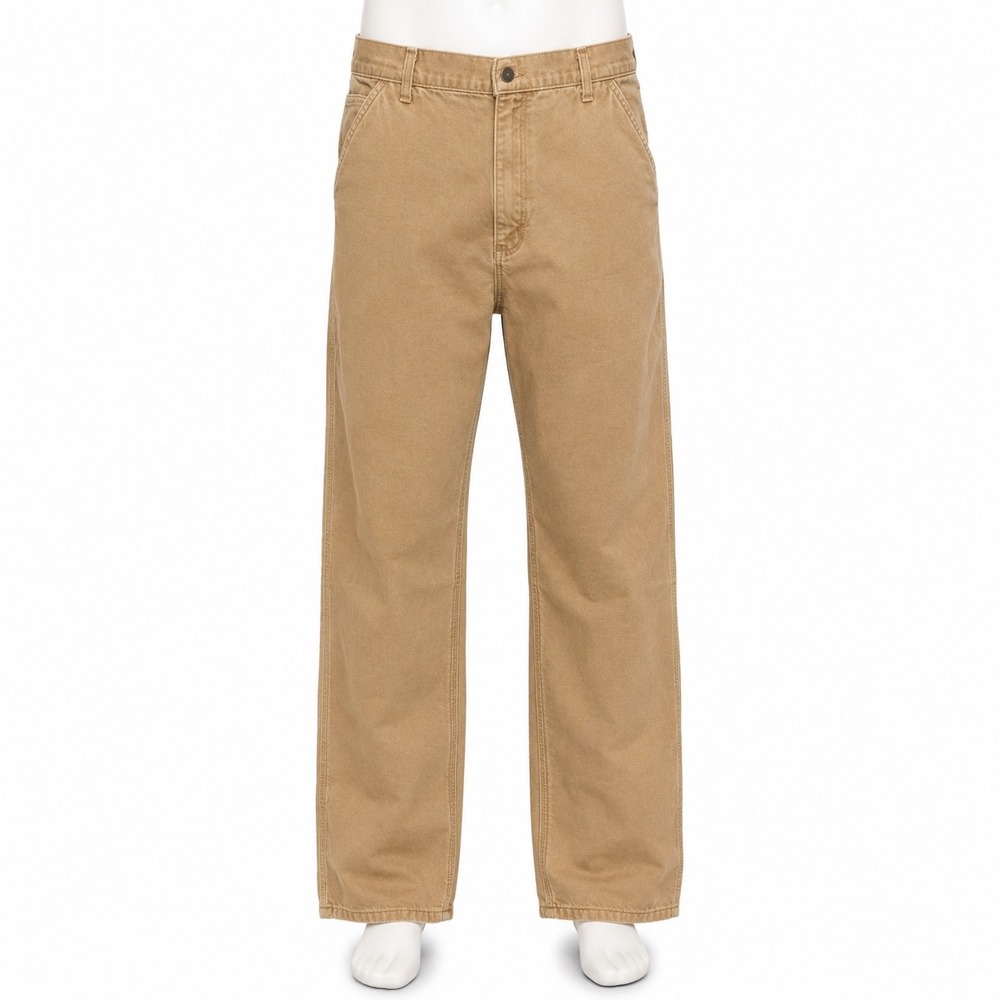 Carhartt Fleece Lined Work Pants Brown 38x32 (38x30) Canvas Utility Carpenter